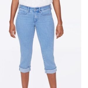 NYDJ Marilyn Straight high waist denim capris